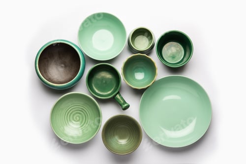 Preview: Empty ceramic bowls