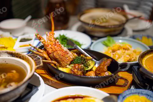 Preview: Taiwanese cuisine with lobster dish in restaurant