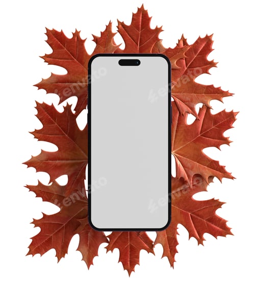 Preview: smartphone mobile tablet white isolated mock up screen display technology gadget blank digital leaf