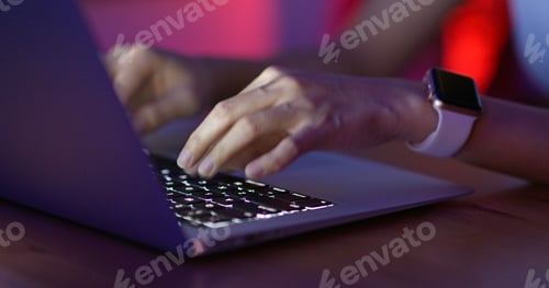 Preview: Type on laptop computer