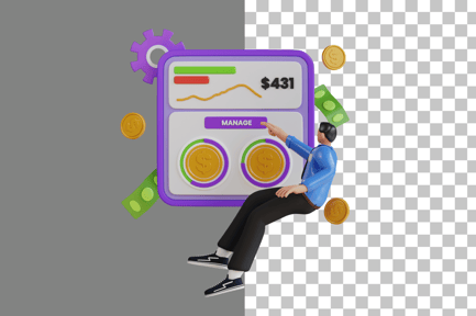 Preview: Money Management 3D Illustration