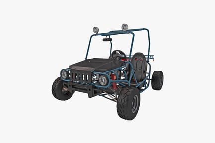Preview: Go-kart with off-road tires and dual seats