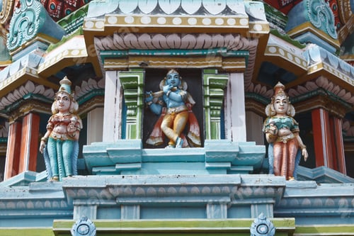 Preview: Sculptures on Hindu temple gopura (tower)