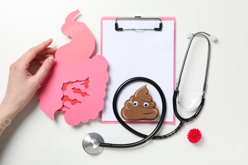 Preview: Concept of health care, stomach and intestinal problems