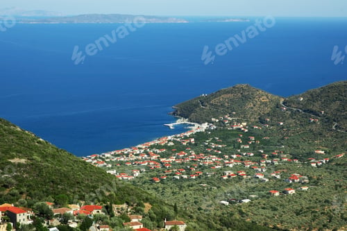 Preview: View at Tyros, sea from top in Greece
