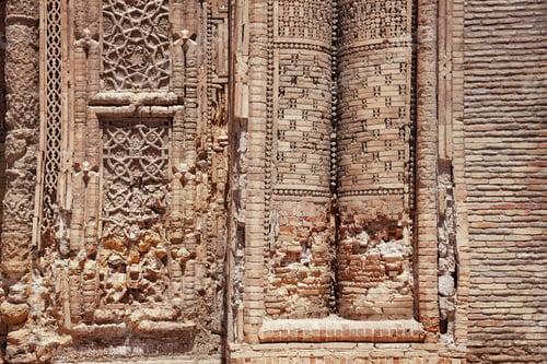 Preview: Traditional uzbek pattern on the ceramic tile on the wall of the mosque