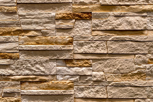 Preview: Brown Background is made of artificial stone. Side view, indoors horizontal shot.