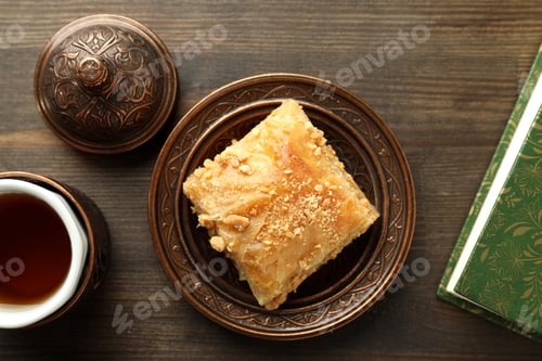 Preview: Concept of Ramadan Kareem month, top view