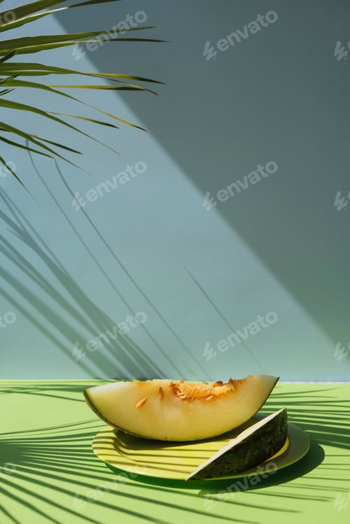 Preview: Melon toad skin cut into slices ,Colorful summer theme