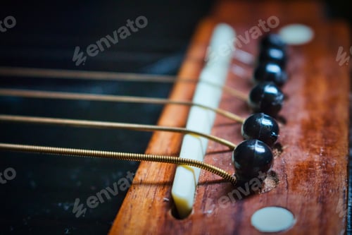 Preview: Closeup macro shot of guitar strings