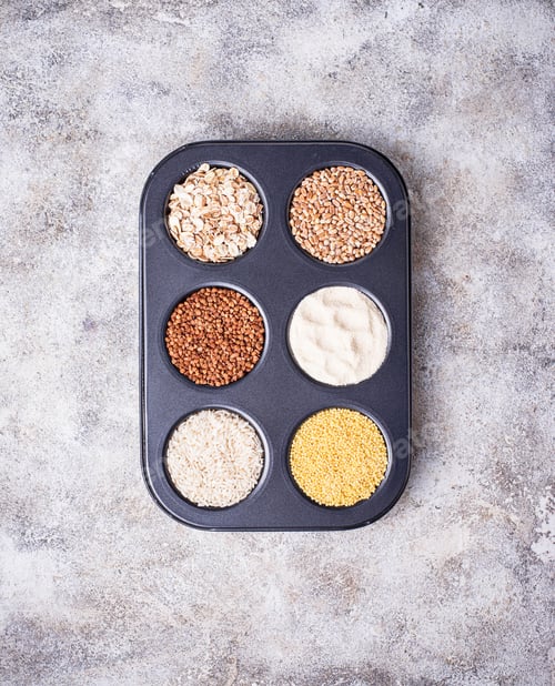 Preview: Assortment of different groats and cereals