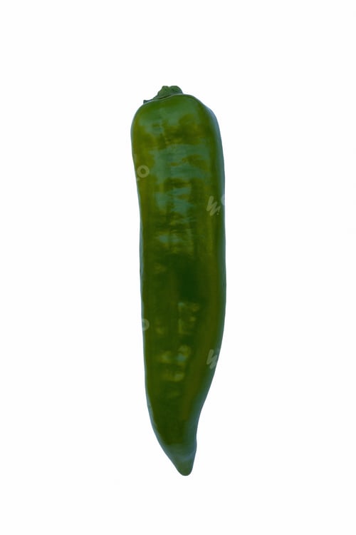 Preview: Anaheim Chili Pepper (Capsicum Annuum Anaheim). Called New Mexican Also. Image Of Single Pepper