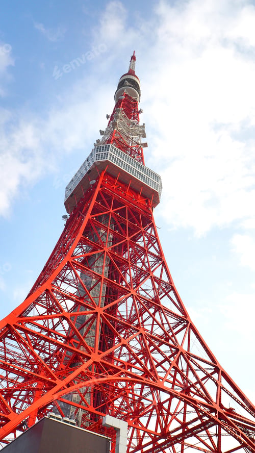 Preview: Tokyo tower red and white color .