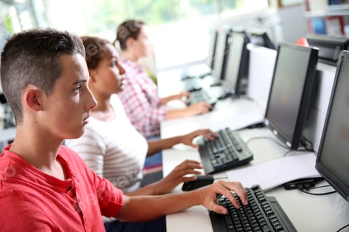 Preview: Group Of Young People In Computing Class