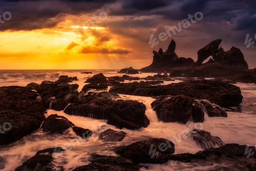 Preview: Beautiful view of a scenic landscape at the Ocean Coast