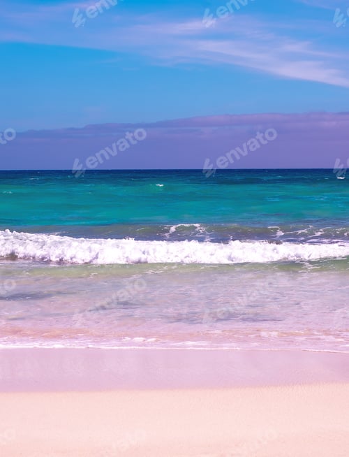 Preview: Stylish summer travel wallpaper. Beach. Canary island ocean. Minimalism Aesthetics