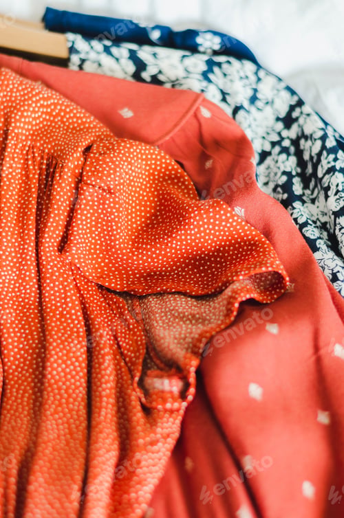 Preview: Stack of summer dresses in vintage style.