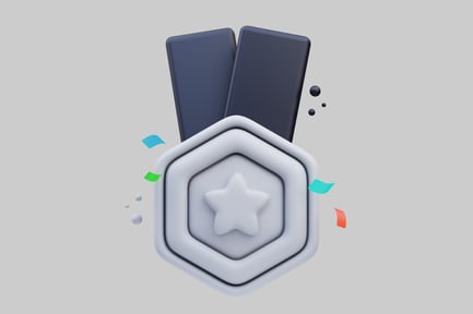 Preview: Hexagonal platform with star and rectangular objects
