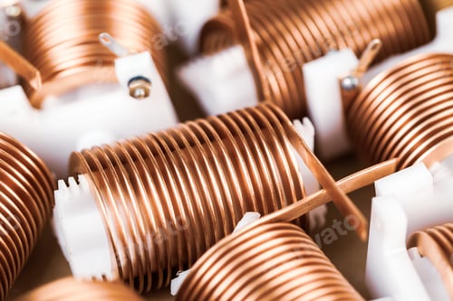 Preview: Close-up a lot of twisted flat copper wires