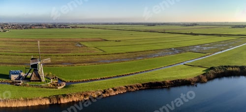 Preview: Panorama over the "Put van Broekhoven" with windmill