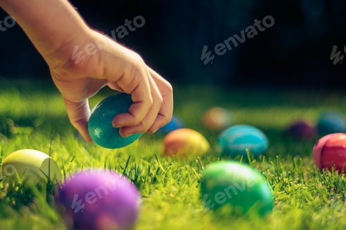 Preview: Colored Easter eggs
