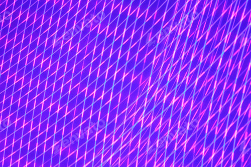 Preview: Large display featuring a pattern of blue and pink lights radiating outward along distinct lines