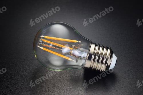 Preview: LED filament bulb on black