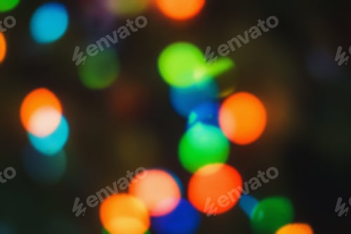 Preview: Abstract Outline Of Light- Colored Circles Bokeh. Blurred Background
