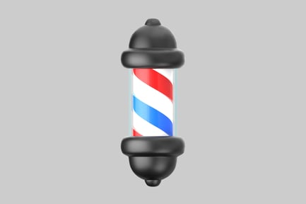 Preview: Classic barber pole with stripes