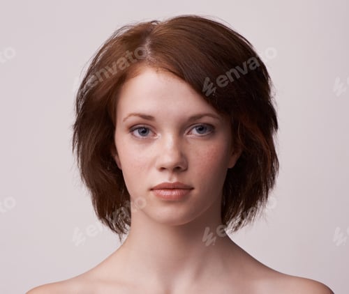 Preview: Beauty with an edge. Closeup portrait of a young model.