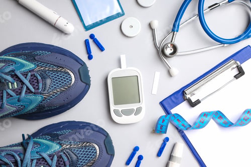 Preview: Sneakers and clipboard for diabetes management tools
