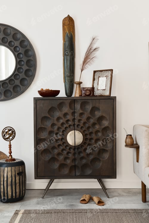 Preview: Interior design of ethnic living room