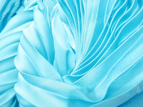Preview: Silky smooth blue satin pleats