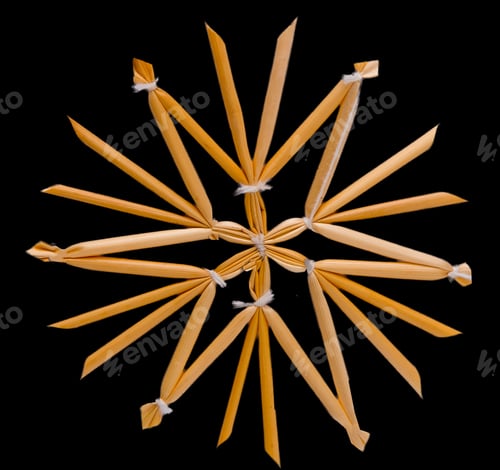 Preview: Straw Star Decoration isolated