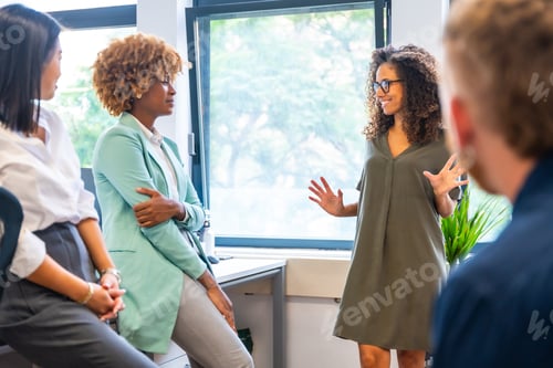 Preview: Meeting of a startup with young coworkers