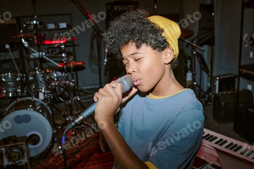 Preview: Boy Singing with Closed Eyes