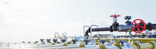 Preview: Gas tap with pipeline system at natural gas station.