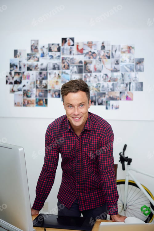 Preview: Handsome Smiling Graphic Designer