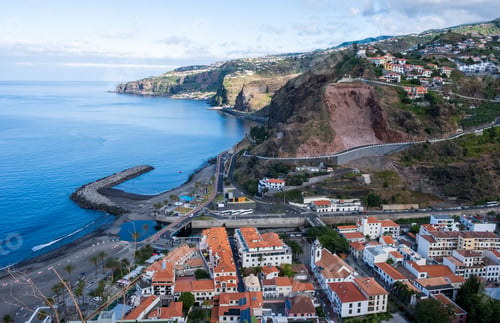Preview: Ribeira brava town and coastline in madeira portugal