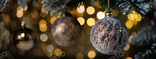 Preview: Christmas balls on fir branches