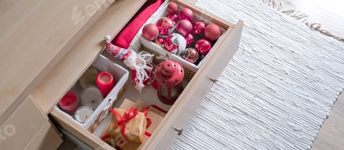 Preview: christmas, preparation and storage of gifts, decor, balls, candles,Christmas gift,gift box