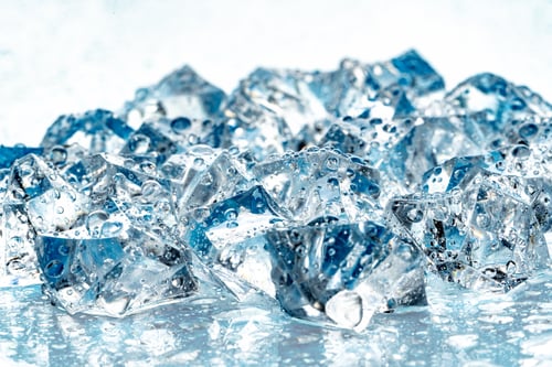 Preview: ice cubes on blue background