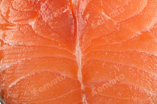 Preview: Fresh raw salmon meat texture background, macro