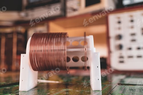 Preview: Close-up of a coil of copper wire