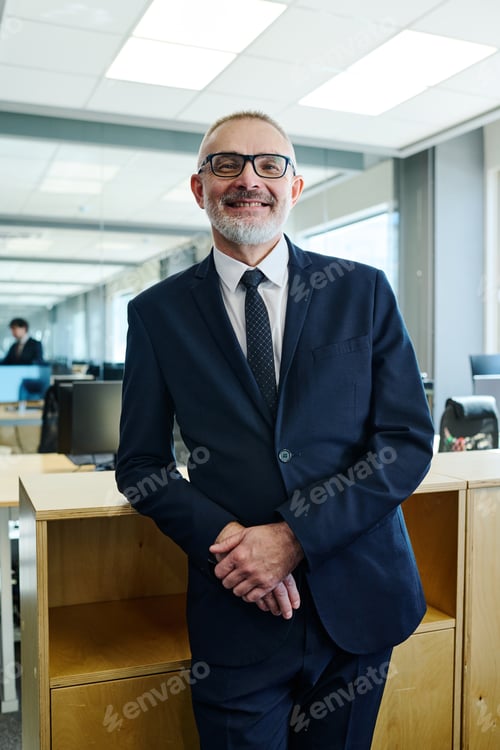 Preview: Senior successful businessman in formal suit