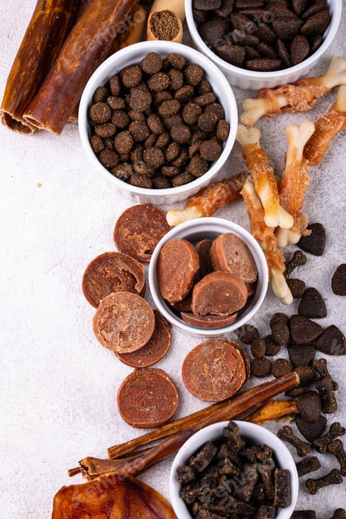 Preview: Assortment of different dog treats and snack