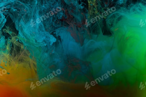 Preview: Color abstraction on a black background