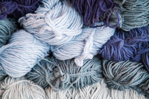 Preview: Abstract Balls of Blue and Purple Yarn