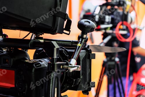 Preview: close up image of Professional camera equipment