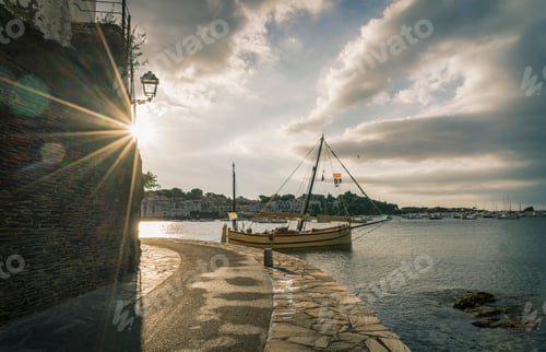 Preview: Boat on water, Cadaques, on the Costa Brava, Spain
